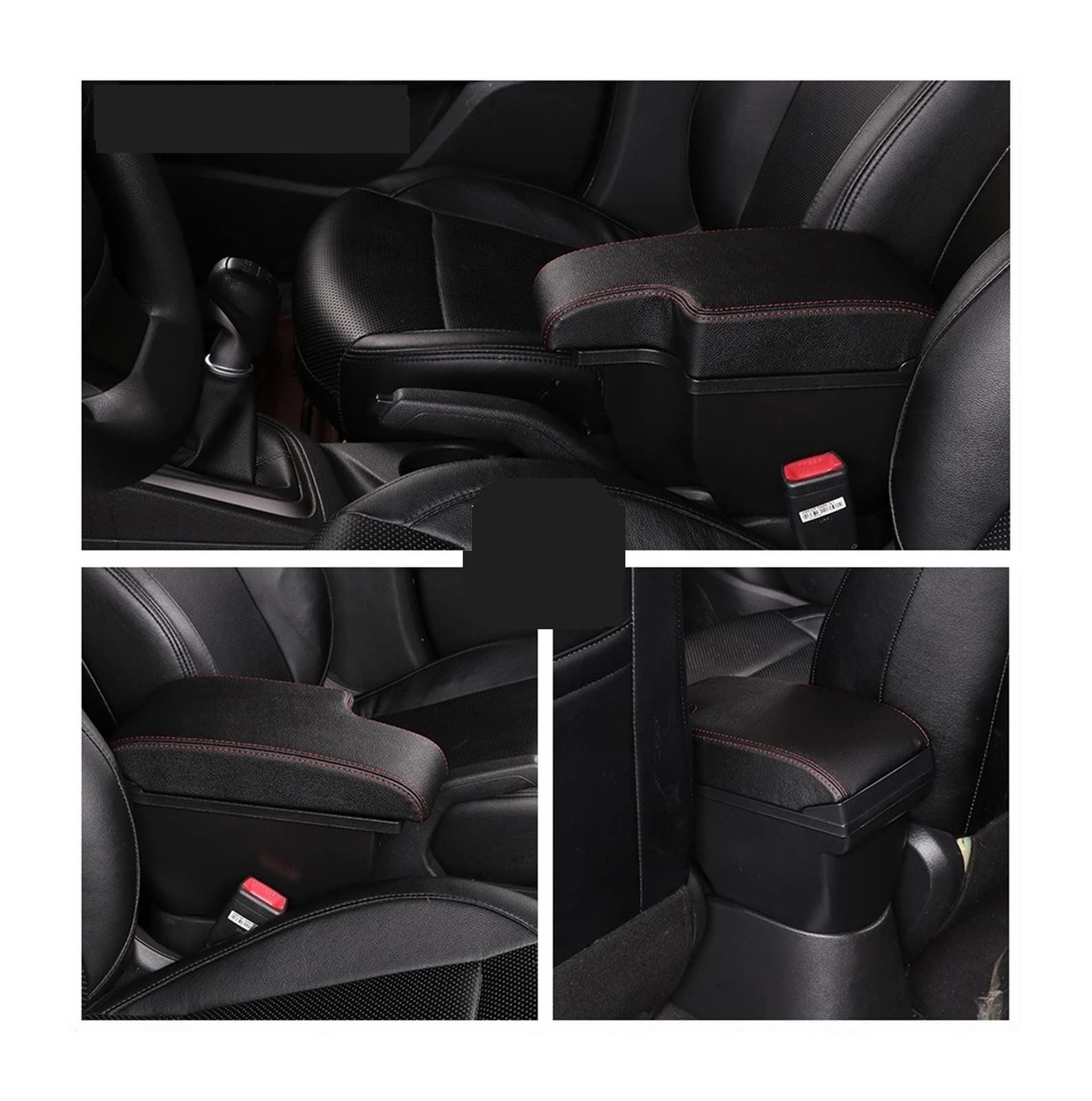 Mittelkonsole Für T&oyota Hilux Modified Interior Car Armrest Storage Kann Das Teleskop-Cup-Rahmen-Zubehör Drehen(A2 Leather 3USB) von CFUNMNVBVZ
