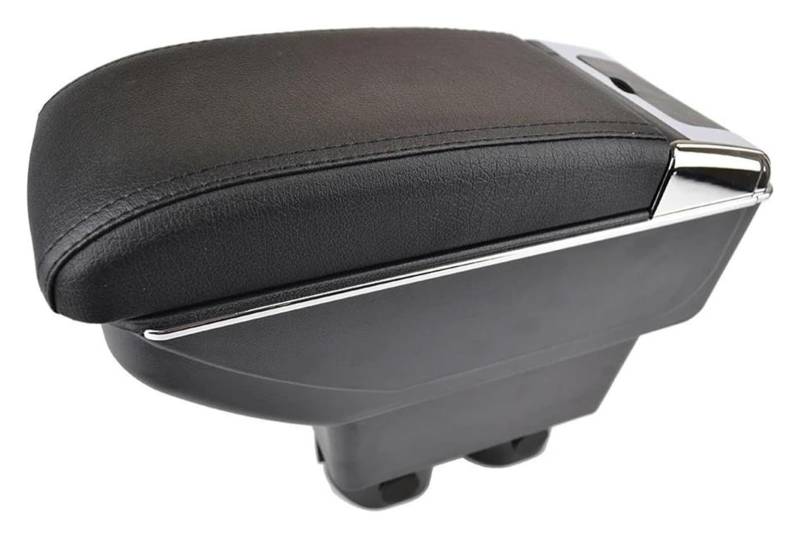 Mittelkonsole Für VERSA Für TIIDA Für LATIO 2007-2011 Dual Layer Center Console Storage Box Kunstleder Armlehne(Black Thread) von CFUNMNVBVZ