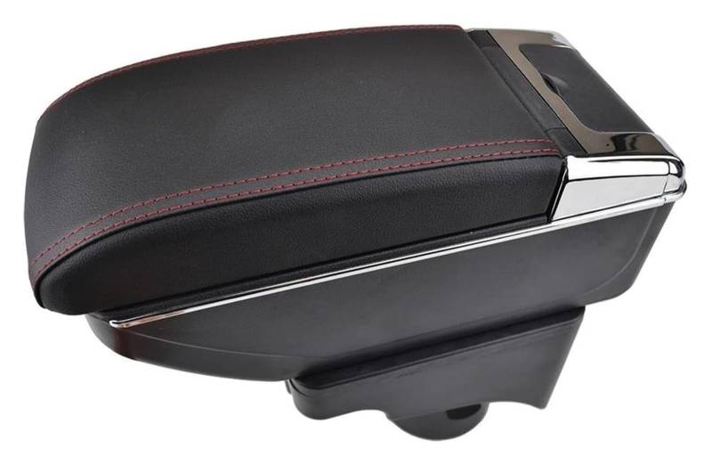 Mittelkonsole Für VW Für G&olf 6 Mk6 2008-2013 Auto Für Ruhestütze Aufbewahrungsbox Fach Mittelkonsole Armlehne Mittelarmlehne Konsole(Red Thread) von CFUNMNVBVZ