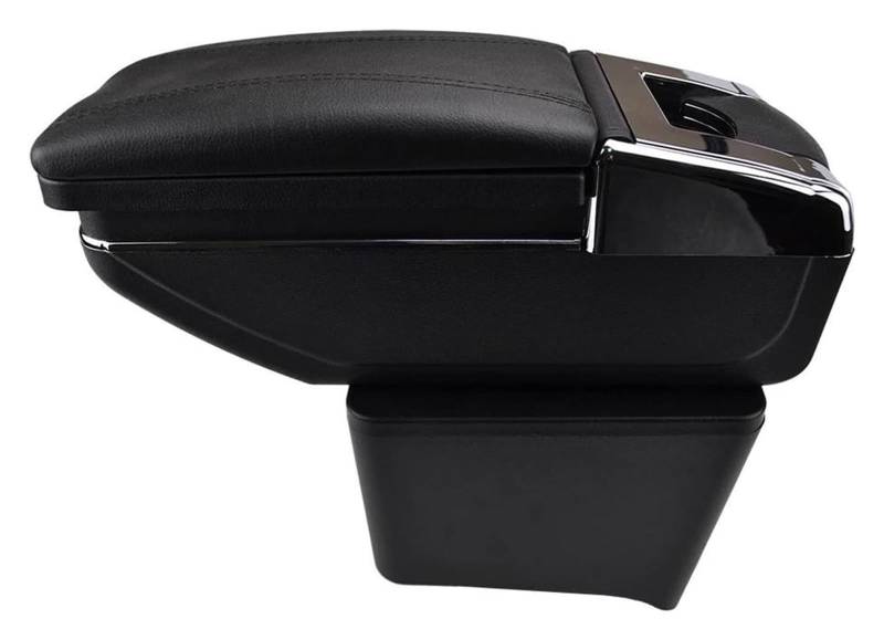 Mittelkonsole Für VW Für Polo Mk4 2002-2009 Mittelkonsole Armlehnenbox Nachrüstteile Halter Dekoration Mittelarmlehne Konsole(Black Thread) von CFUNMNVBVZ