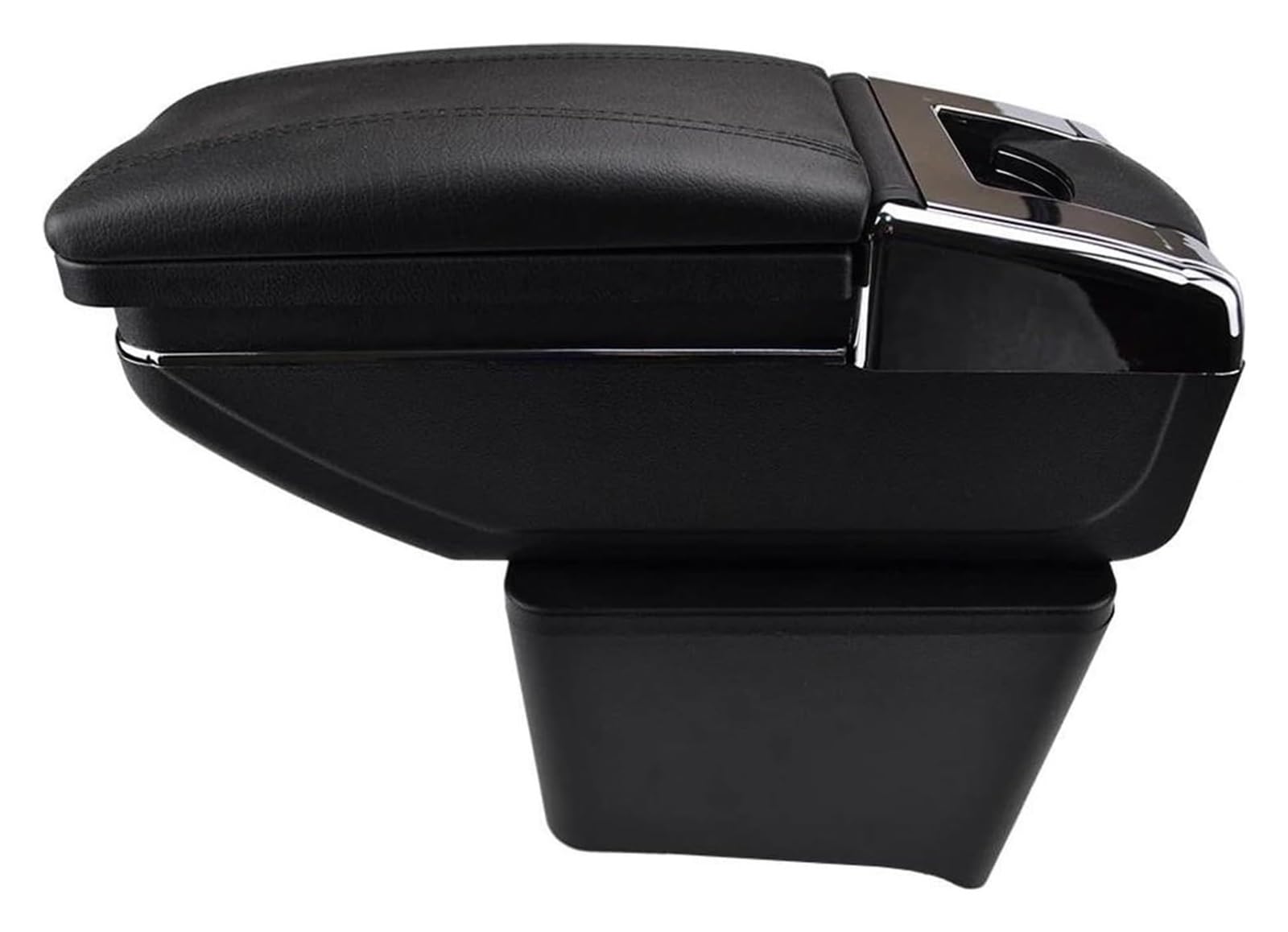 Mittelkonsole Für VW Für Polo Mk4 2002-2009 Mittelkonsole Armlehnenbox Nachrüstteile Halter Dekoration Mittelarmlehne Konsole(Black Thread) von CFUNMNVBVZ