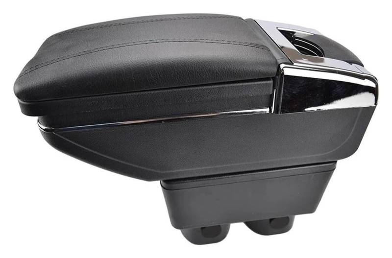 Mittelkonsole Für Versa Für Tiida Für Latio 2007-2011 Center Center Console Storage Box Für Rest Drehbare Armlehne(Black Thread) von CFUNMNVBVZ