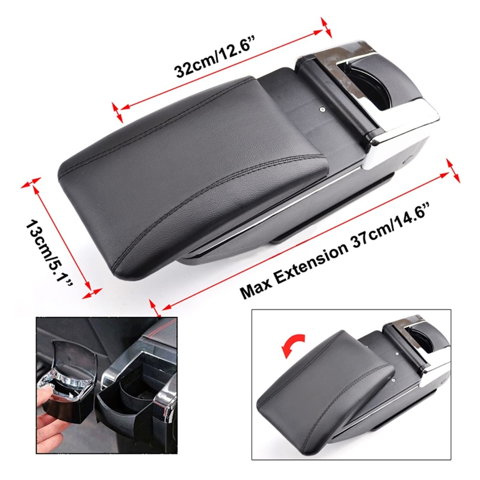 Mittelkonsole Halterung Aschenbecher Armlehne Zentraler Aufbewahrungsinhalt Armlehnenbox Für Fiat Für PUNTO Für Brava Für MAREA(Red thread) von CFUNMNVBVZ