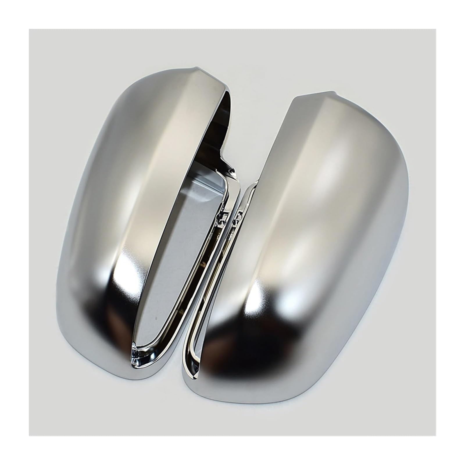 Spiegelkappen Gehäuse Für A4 B6 B7 A6 C6 S4 2003 2004 2005 2006 2007 Seitenspiegelkappen Sportback Glänzend Schwarz Gehäuseflügelabdeckung(Silver Matte Chrome) von CFUNMNVBVZ