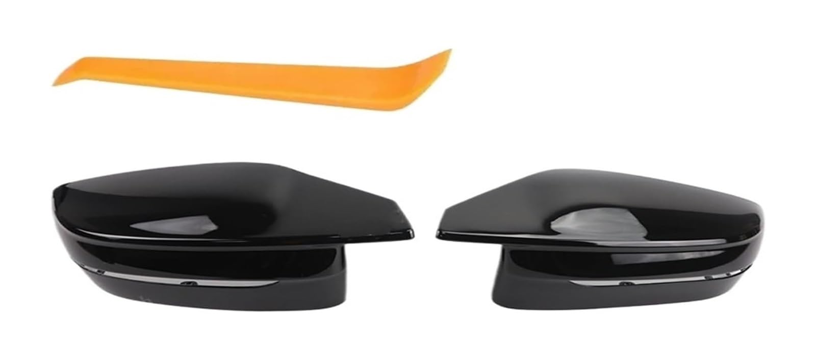 Spiegelkappen Gehäuse Für B&MW Für M240i M440i I4 M50 M2 G87 M3 Ersatz-Carbonfaser-Look Schwarz Rückansicht Seitenspiegel Abdeckkappen Gehäuse Flügel(Bright Black) von CFUNMNVBVZ