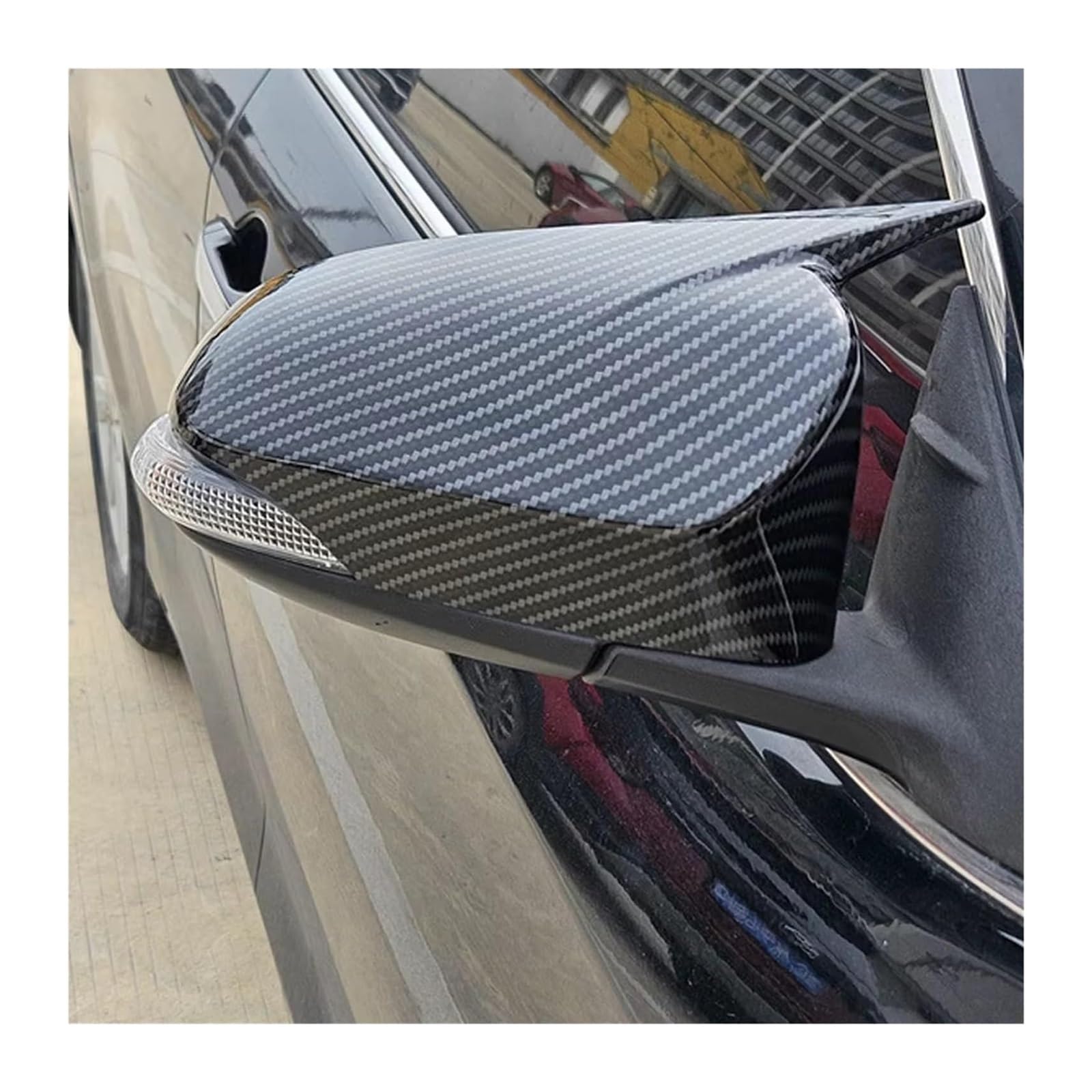 Spiegelkappen Gehäuse Für T&oyota Für Camry Für Corolla Für Avensis Für Auris Rückspiegelabdeckung Flügelkappe Außentür Rückansicht Gehäuseverkleidung(No Light Black) von CFUNMNVBVZ