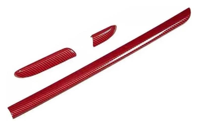 Zentrale Steuerung Panel Abdeckung Trim Für A3 8V S3 2014-2020 Mittelkonsole Armaturenbrett Zierleisten Autotür Dekoration Abdeckung Aufkleber(rot,3PCS Central Control) von CFUNMNVBVZ