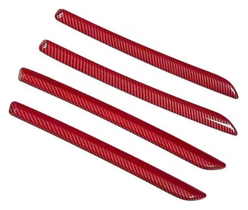 Zentrale Steuerung Panel Abdeckung Trim Für A3 8V S3 2014-2020 Mittelkonsole Armaturenbrett Zierleisten Autotür Dekoration Abdeckung Aufkleber(rot,4PCS Door) von CFUNMNVBVZ