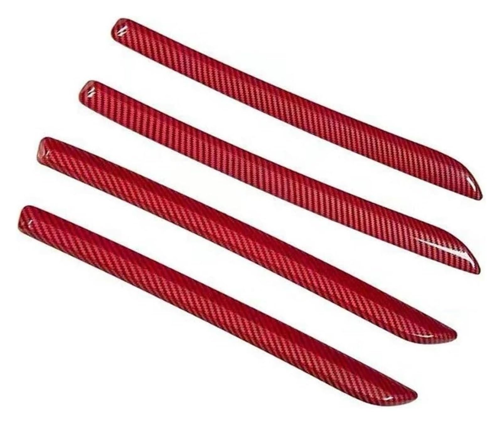 Zentrale Steuerung Panel Abdeckung Trim Für A3 8V S3 2014-2020 Mittelkonsole Armaturenbrett Zierleisten Autotür Dekoration Abdeckung Aufkleber(rot,4PCS Door) von CFUNMNVBVZ
