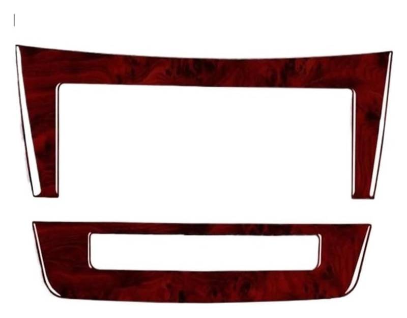 Zentrale Steuerung Panel Abdeckung Trim Für C-Klasse W204 2011-2013 Autoinnenausstattung Mittelkonsole CD-Panel Dekorative Aufkleber Verkleidung(Red Wood Grain) von CFUNMNVBVZ