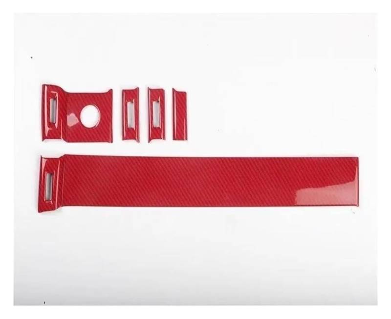 Zentrale Steuerung Panel Abdeckung Trim Für L&and R&over Für Evoque 2012-2018 Auto-Armaturenbrett-Luftauslass-Entlüftungsblende Abdeckung Zieraufkleber(Red Grain) von CFUNMNVBVZ