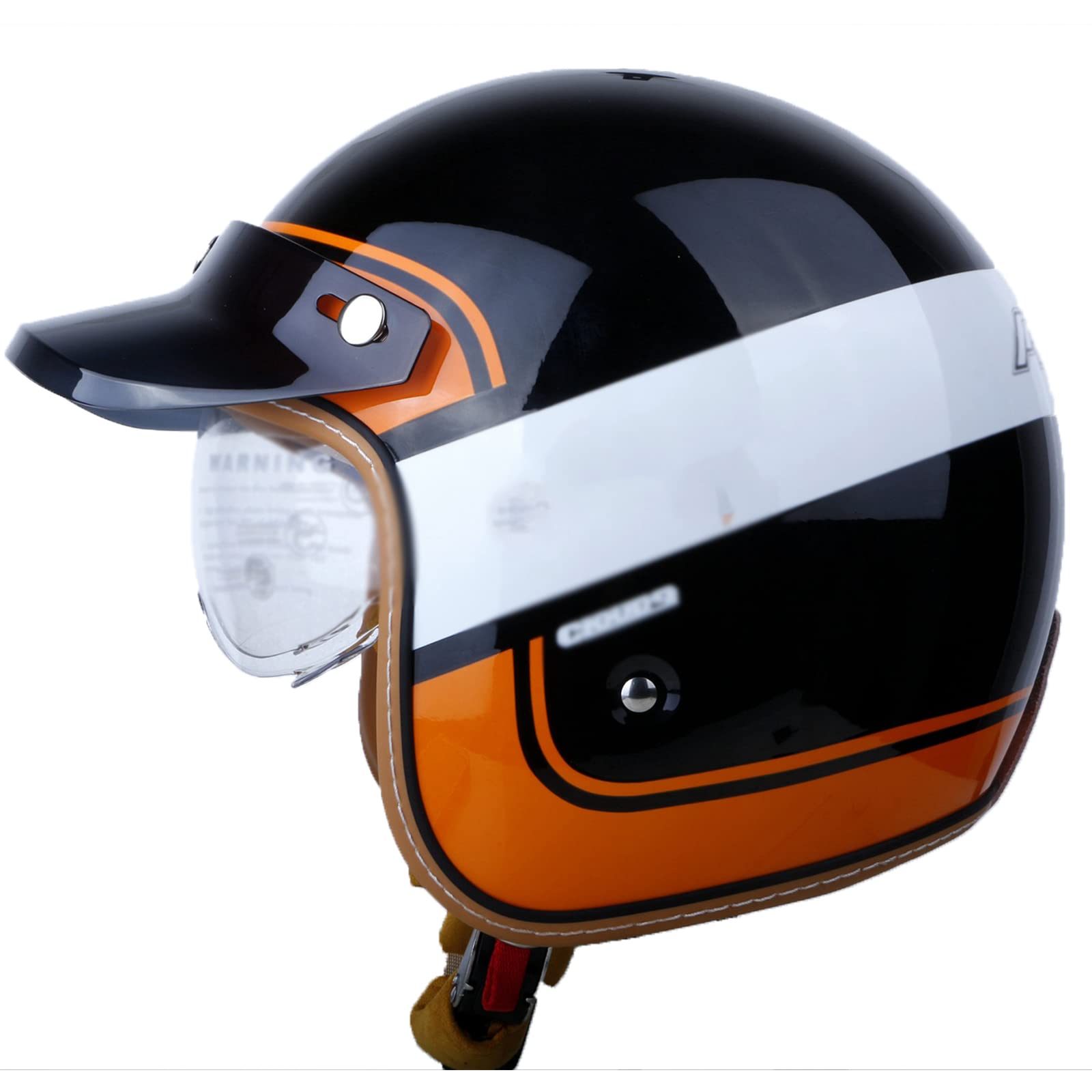 Retro Motorrad Halbhelm Motorrad 3/4 Helm Offener Motorradhelm Elektrische Motorradhelme Leichter Motorradhelm mit Sonnenblende für Männer Frauen Erwachsene ECE-Zulassung Retro Motorrad Halbhelm Motorrad 3/4 Helm Offener Motorradhelm Elektrische Motorradhelme Leichter Motorradhelm mit Sonnenblende für Männer Frauen Erwachsene ECE-Zulassung von CFZWJ