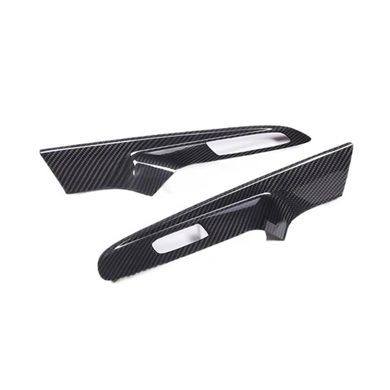Auto-Innenzubehör Für Chevrolet Für Corvette C8 2020-2023 Auto Fenster Glas Lift Schalter Panel Rahmen Abdeckung Trim Aufkleber Auto Innenverkleidung Streifen(A Carbon Fiber Black) von CGBWMB