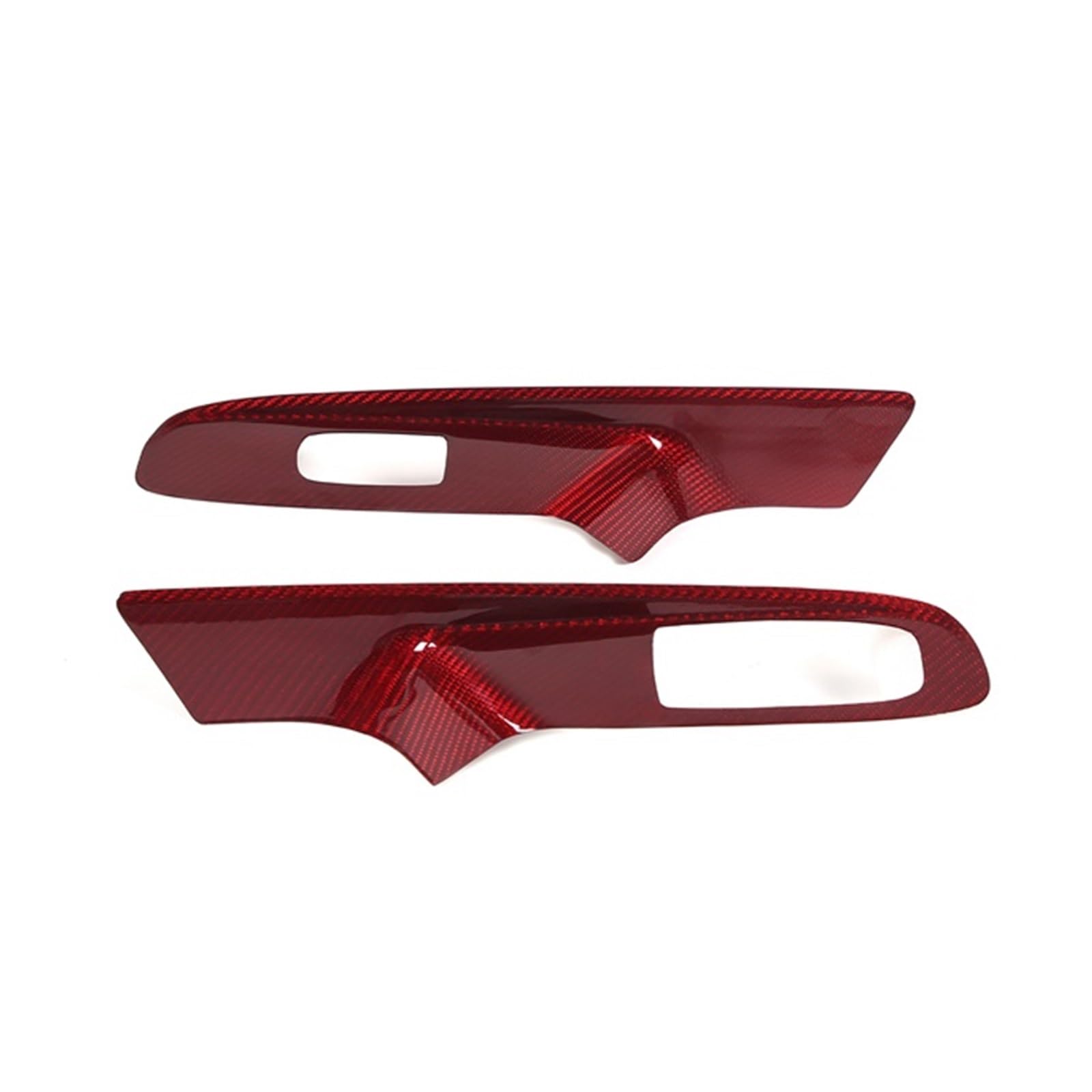 Auto-Innenzubehör Für Chevrolet Für Corvette C8 2020-2023 Auto Fenster Glas Lift Schalter Panel Rahmen Abdeckung Trim Aufkleber Auto Innenverkleidung Streifen(A Carbon Fiber Red) von CGBWMB