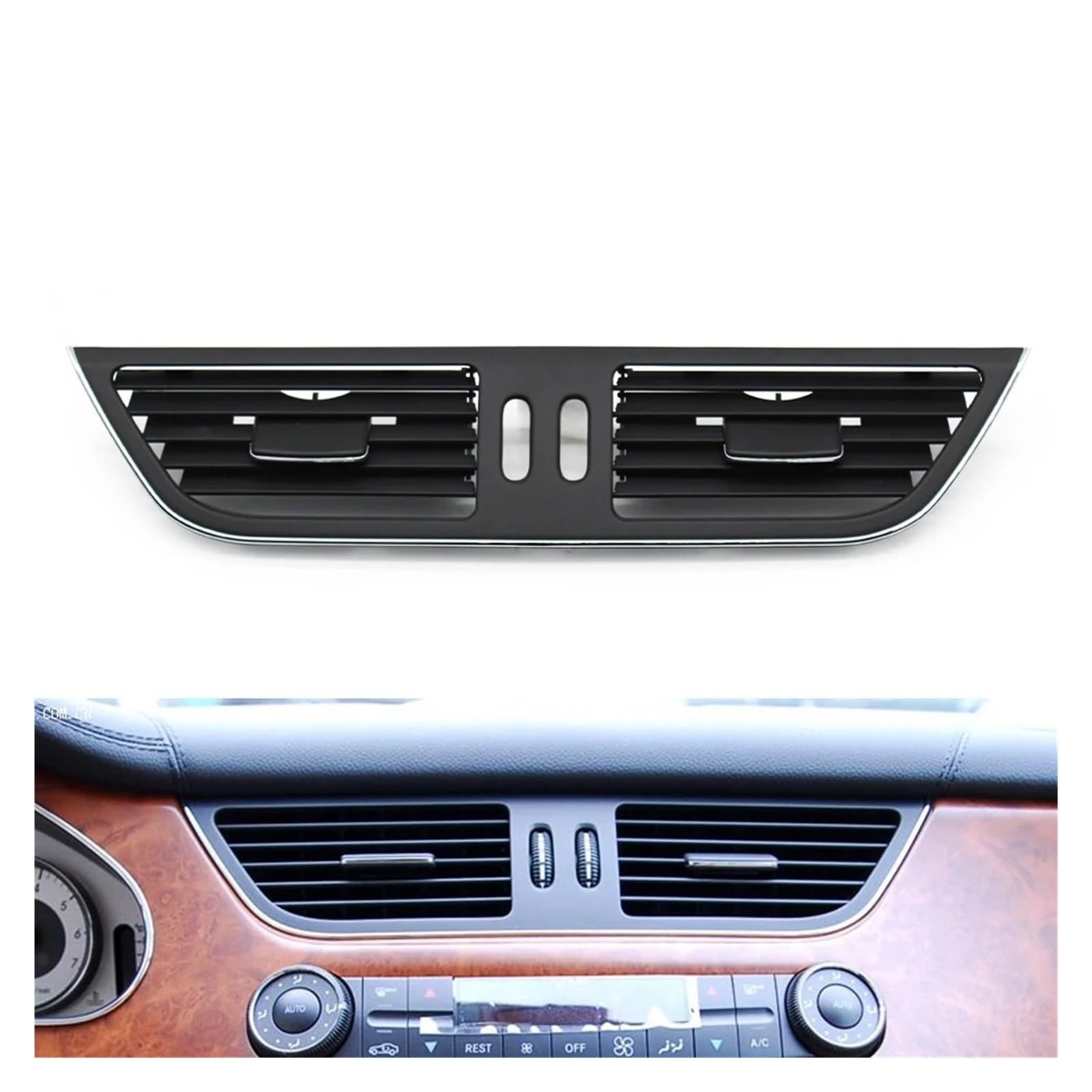 Auto-Lüftungsgitter Für Benz Für CLS Klasse W219 2006-2011 Auto Vorne Hinten Dashboard AC Heizung Air Vent Grille Outlet Panel AC Air Vent Outlet Grille(Central) von CGBWMB