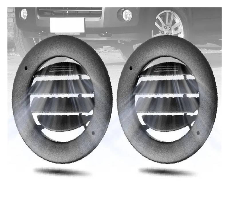 Auto-Lüftungsgitter Für Ford Für Explorer Für Expedition 2011-2019 Autodach A/C Heizung Air Vent Grille Runde BL1Z-19893-AA 9L1Z-19893-AG AC Air Vent Outlet Grille(2 pieces Black) von CGBWMB