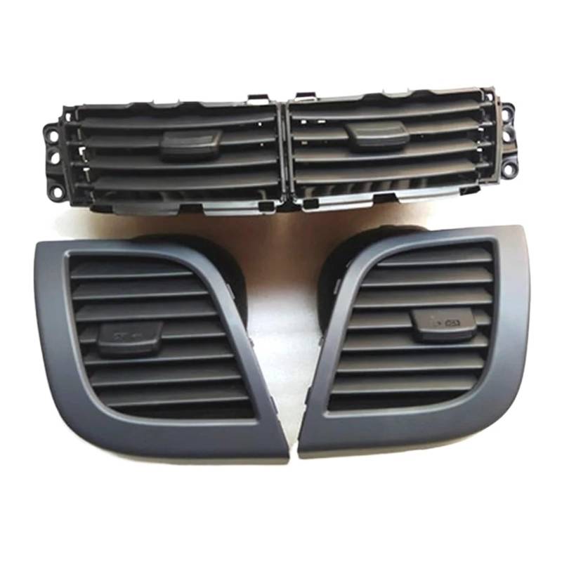 Auto-Lüftungsgitter Für Hyundai Für Verna Für Solaris Center Luftkanal Entlüftungsdüse Auto Klimaanlage Auslassventile Klimaanlage Düse AC Air Vent Outlet Grille(Dark grey set) von CGBWMB