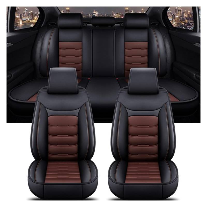Auto-Sitzbezüge Für 5er F10 F11 G30 G31 E39 E60 E61 F07 F18 G38 alle Automodelle Universal-Autositzbezug Autositzbezüge(Black Coffee 5 Seat) von CGBWMB
