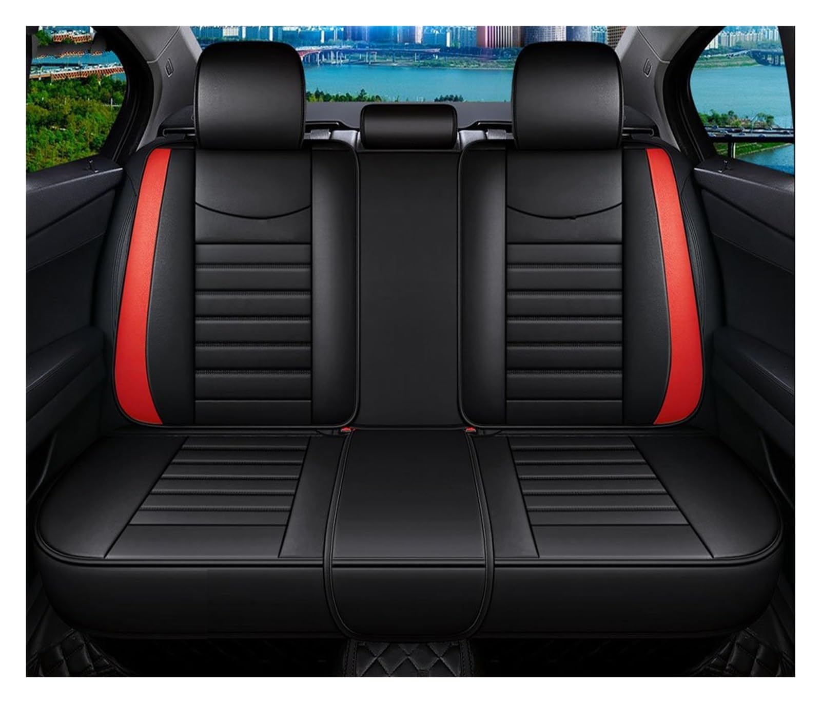 Auto-Sitzbezüge Für A4 B8 B6 B7 Für Avant A3 8P A5 Für Sportback Q2 Q3 A7 Q7 4L 100 C4 A6 4F C7 C5 Leder Autositzbezüge Autositzbezüge(Rear Seats C) von CGBWMB