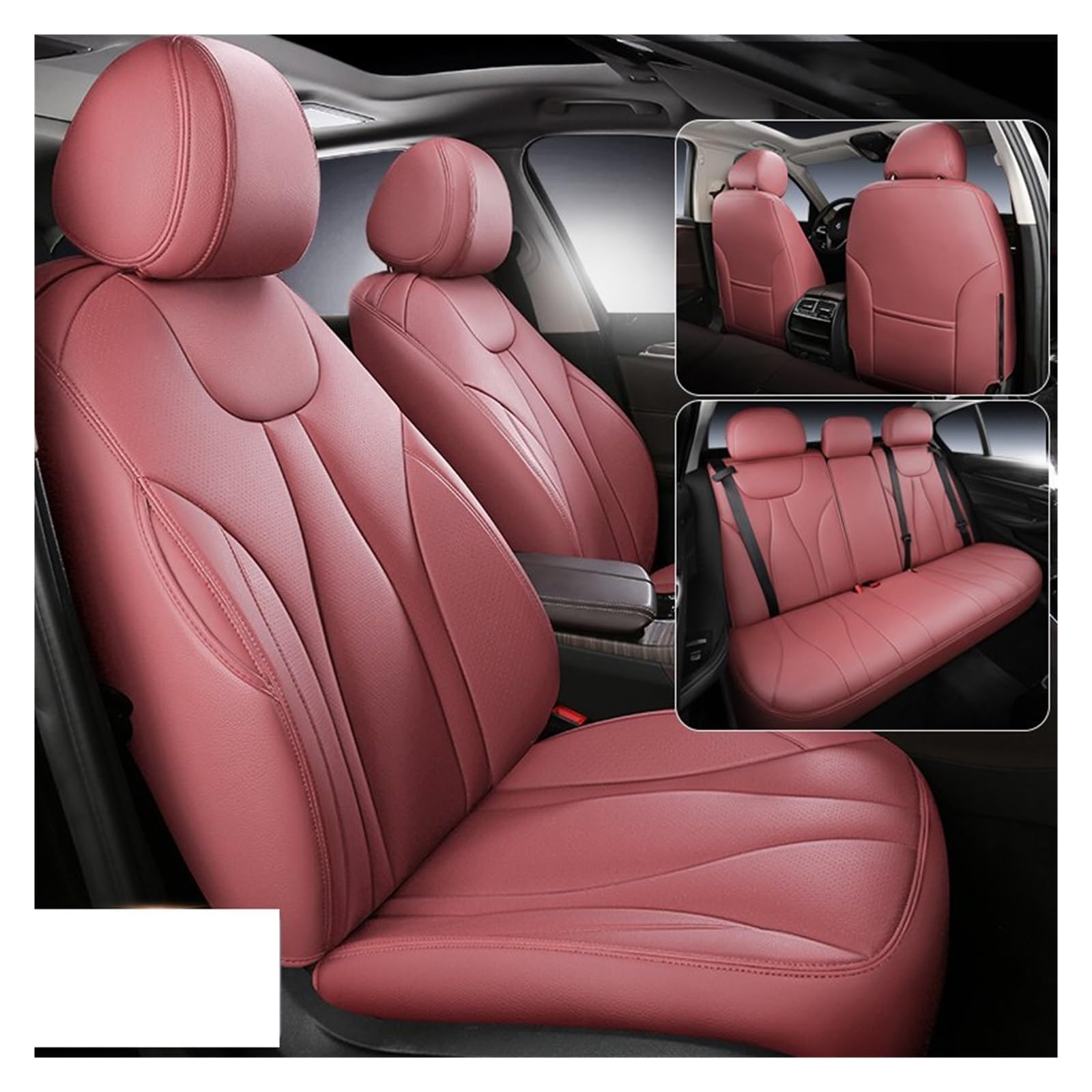 Auto-Sitzbezüge Für Benz W211 W205 W204 W212 Cla Ml W164 W176 Für Gla Für Gle Für CLS Für Glc Für Glb w202 W203 Für GLs Auto Sitz Abdeckung Autositzbezüge(5Pcs-Pink) von CGBWMB