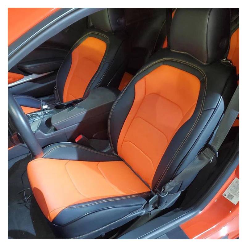 Auto-Sitzbezüge Für Chevrolet Für Camaro Für 2010-2015 5. Für Camaro Für Coupe Und 2016-2024 6. Für Camaro Autositzbezug Komplettset Leder Autositzbezüge(Color c) von CGBWMB