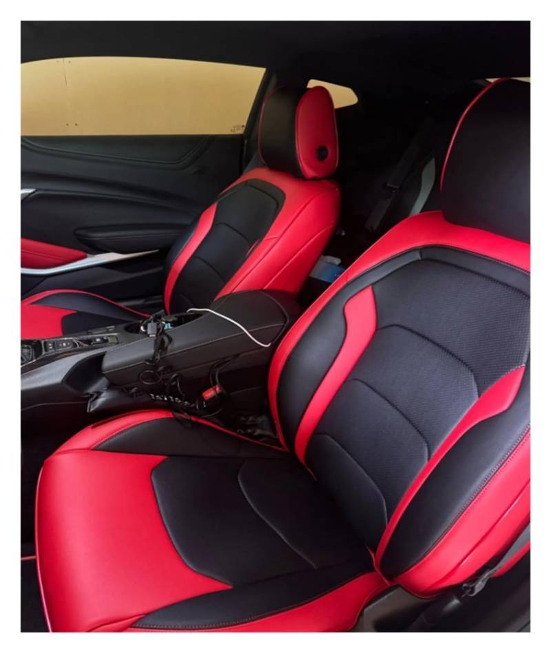 Auto-Sitzbezüge Für Chevrolet Für Camaro Für 2010-2015 5. Für Camaro Für Coupe Und 2016-2024 6. Für Camaro Autositzbezug Komplettset Leder Autositzbezüge(Color14) von CGBWMB