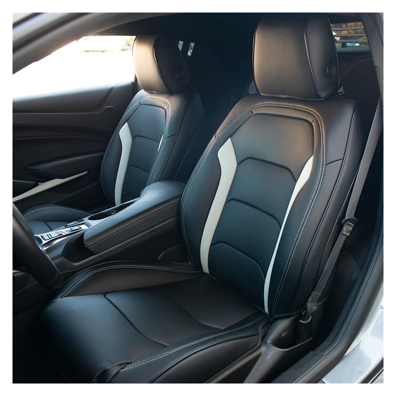 Auto-Sitzbezüge Für Chevrolet Für Camaro Für 2010-2015 5. Für Camaro Für Coupe Und 2016-2024 6. Für Camaro Autositzbezug Komplettset Leder Autositzbezüge(Color7) von CGBWMB
