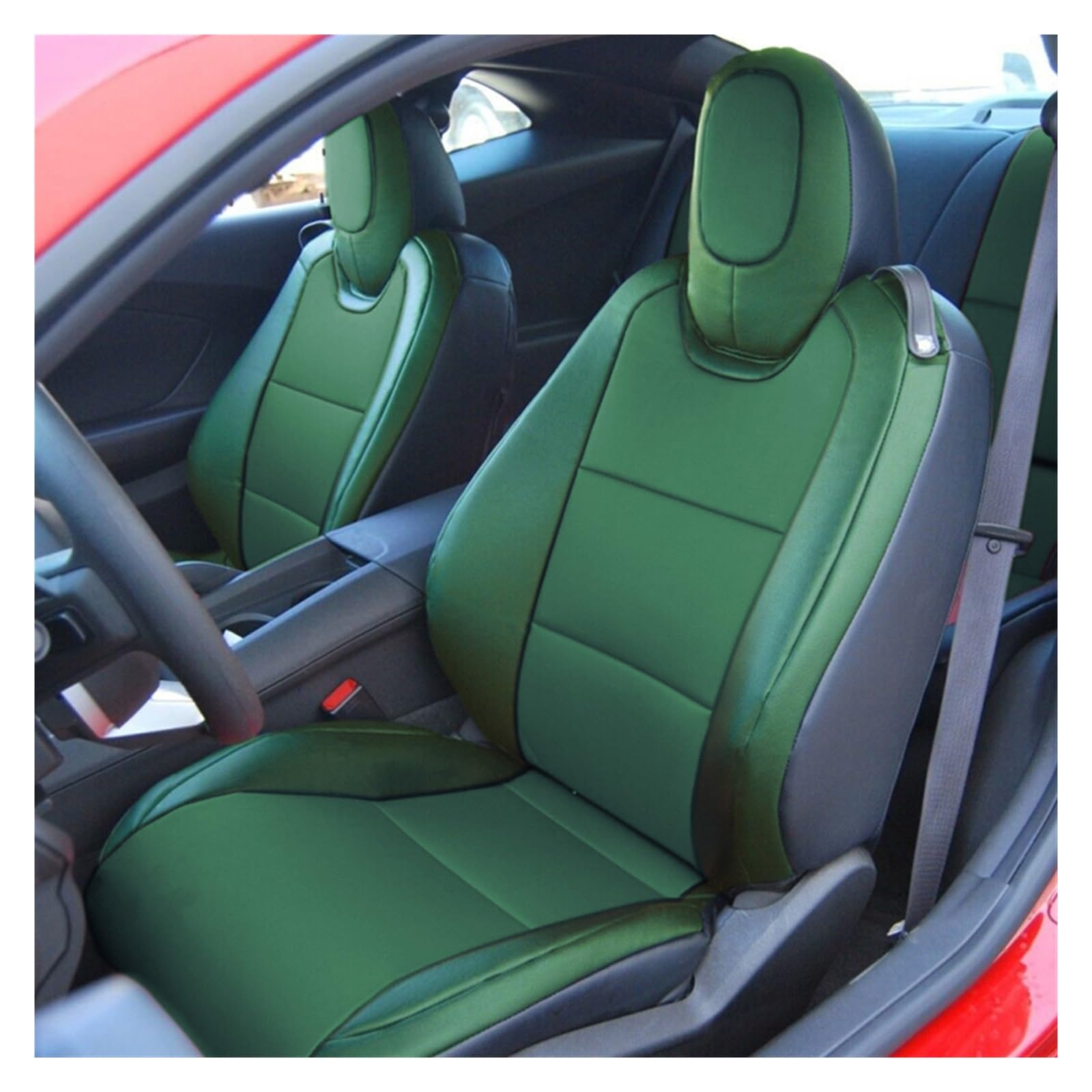 Auto-Sitzbezüge Für Chevrolet Für Camaro Für 2010-2015 5. Für Camaro Für Coupe Und 2016-2024 6. Für Camaro Autositzbezug Komplettset Leder Autositzbezüge(Color8) von CGBWMB