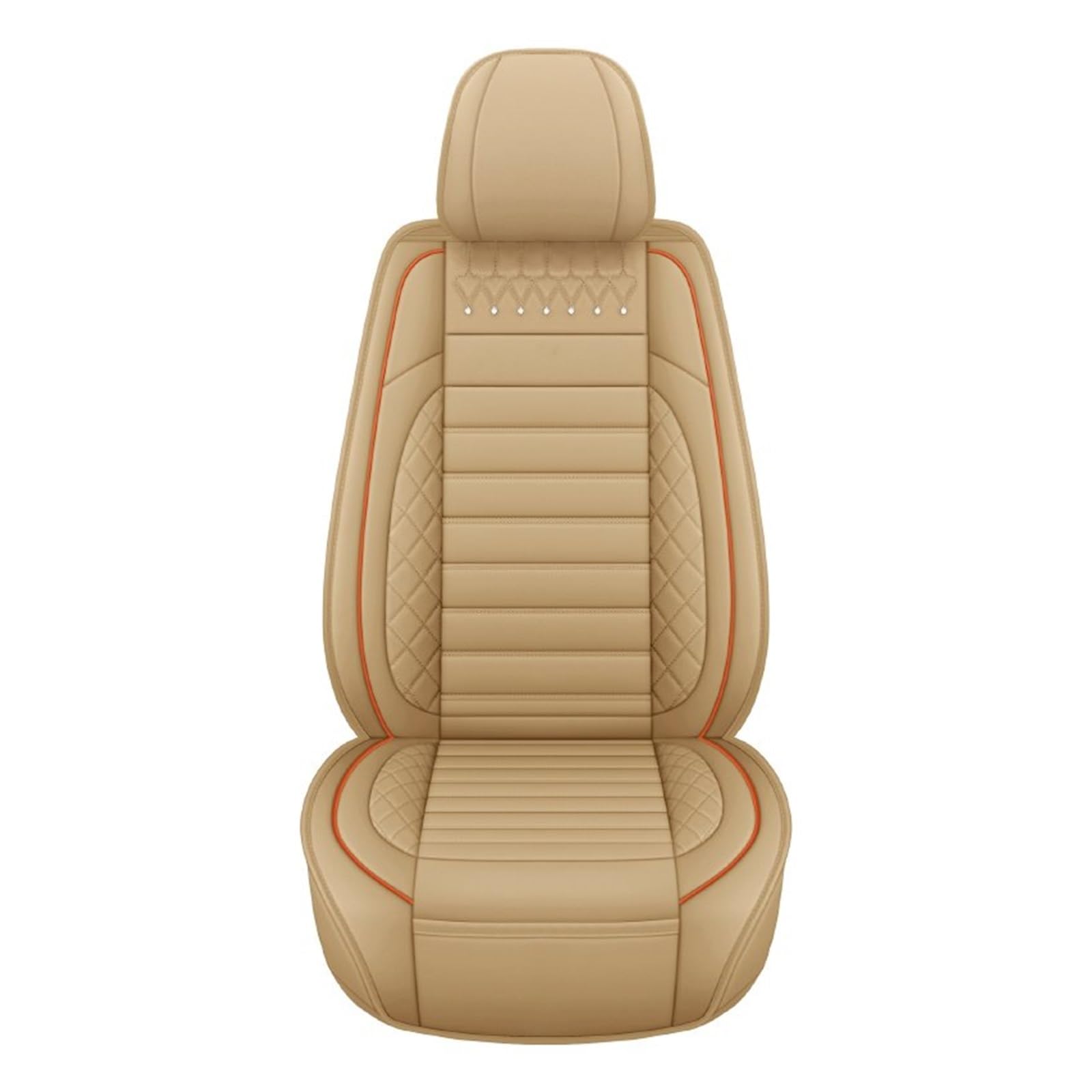 Auto-Sitzbezüge Für Chevrolet Für Onix Für Aveo T250 T300 Für Lacetti Für Niva Für Lanos Für Cobalt Für Cruze Auto Sitz Abdeckung Leder Autositzbezüge(1pcs-Beige) von CGBWMB