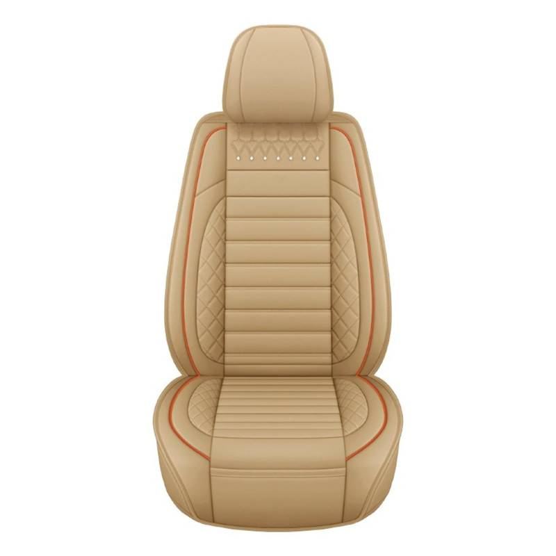 Auto-Sitzbezüge Für Chevrolet Für Onix Für Aveo T250 T300 Für Lacetti Für Niva Für Lanos Für Cobalt Für Cruze Auto Sitz Abdeckung Leder Autositzbezüge(1pcs-Beige) von CGBWMB