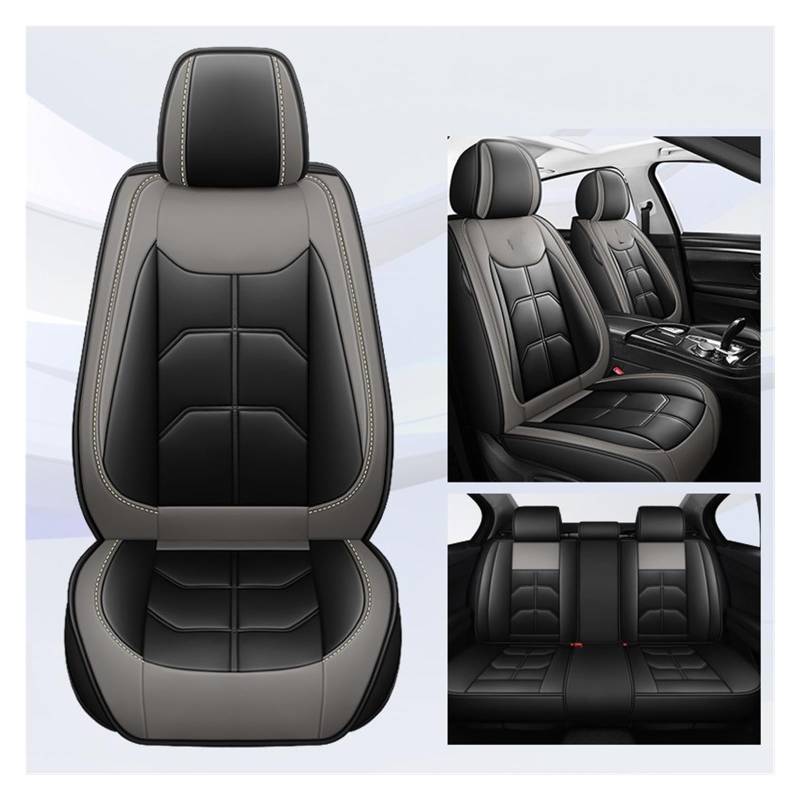 Auto-Sitzbezüge Für KIA Für Ceed Für Rio Für Carens Für Camival Für Ceed Für Picanto Für Tellurid Für Cerato Universal Auto Sitzbezug Autositzbezüge(Black Grey 5 Seat) von CGBWMB