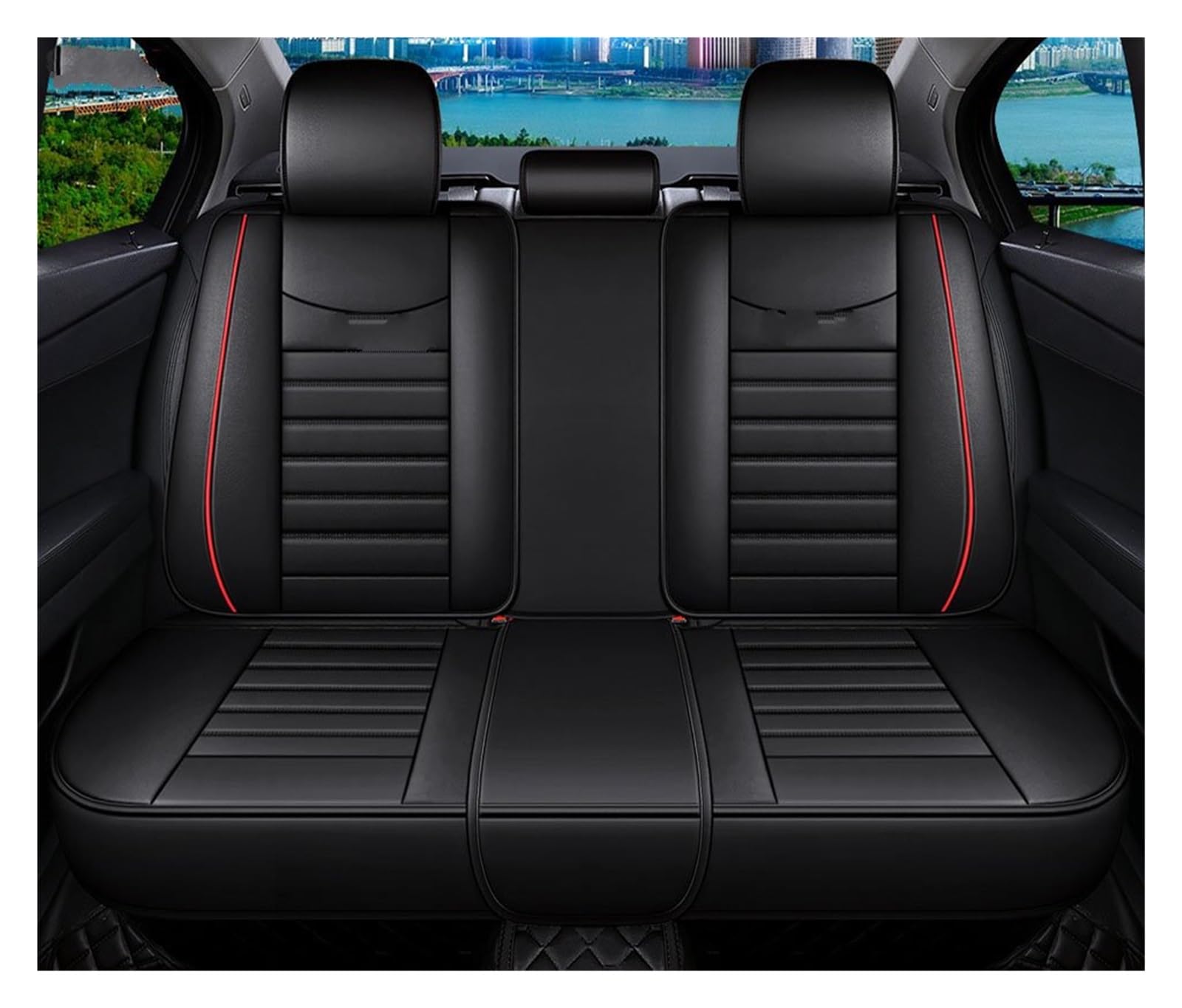 Auto-Sitzbezüge Für Lexus CT200h RX350 GS300 IS250 ES LS NX GS GX LX Universal Leder Autositzbezüge Autositzbezüge(Rear Seats E) von CGBWMB