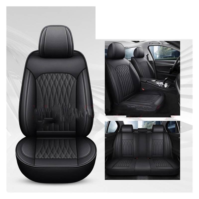Auto-Sitzbezüge Für Mazda 3 CX-5 2 5 6 CX-3 CX-4 CX-7 CX-9 RX-8 CX-30 CX-50 Alle Modelle Pu-Leder Universal Autositzbezug Autositzbezüge(Black 5 Seat) von CGBWMB