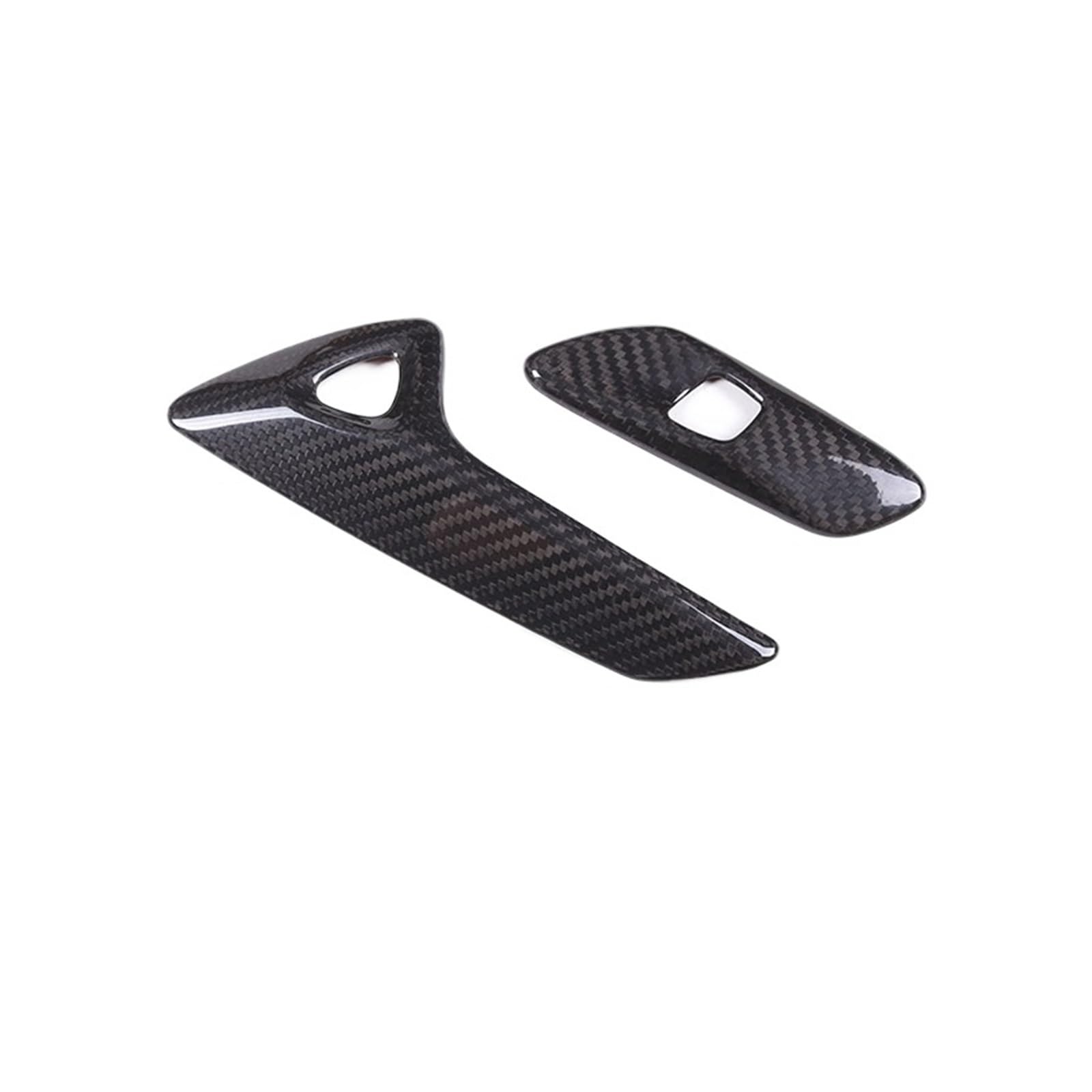 CGBWMB Auto-Innenzubehör Für Chevrolet Für Corvette C7 2014-2019 Auto Innentür Elektrische Schalter Taste Rahmen Abdeckung Trim Auto Innenverkleidung Streifen(Black Carbon Fiber) von CGBWMB