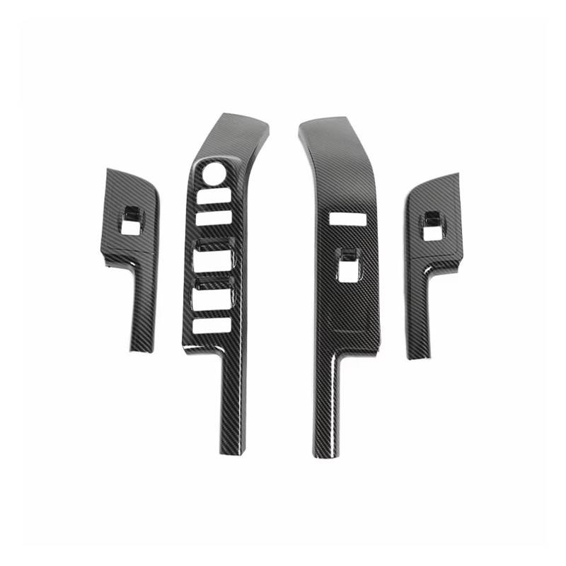 CGBWMB Auto-Innenzubehör Für Chevrolet Für Silverado 2014 2015 2016 2017 Auto Fensterheber Switch Control Panel Dekoration Abdeckung Auto Innenverkleidung Streifen(Carbon Fiber Grain) von CGBWMB