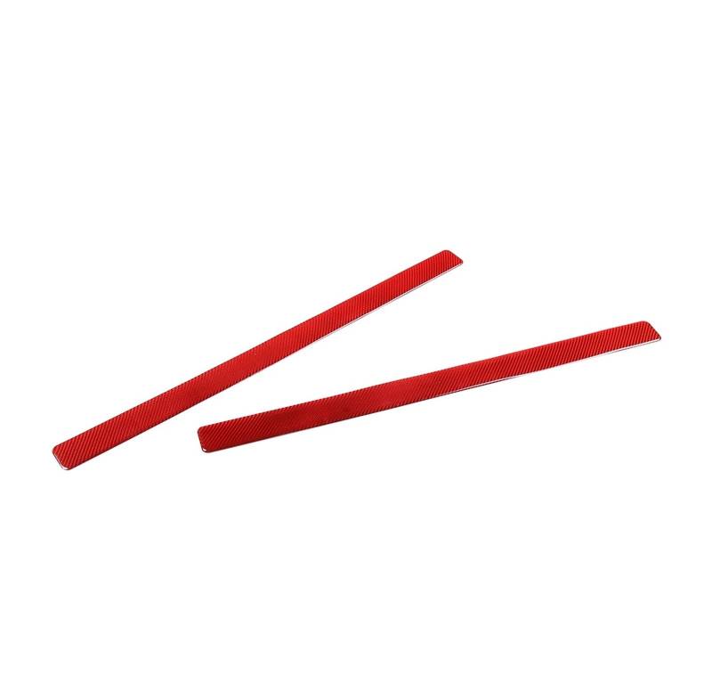 CGBWMB Auto-Innenzubehör Für FIAT Für 500 2011-2019 Auto Eingebaute Türschwelle Willkommen Pedal Streifen Panel Trim Aufkleber Schutz Auto Innenverkleidung Streifen(Red) von CGBWMB