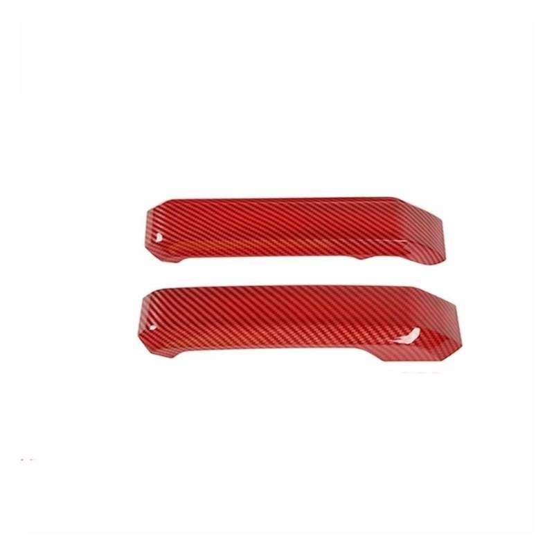 CGBWMB Auto-Innenzubehör Für Ford Für F150 2015 2016 2017 2018 2019 2020 Auto Innentür Haltegriff Dekoration Abdeckung Auto Innenverkleidung Streifen(Red Carbon 2 Piece) von CGBWMB