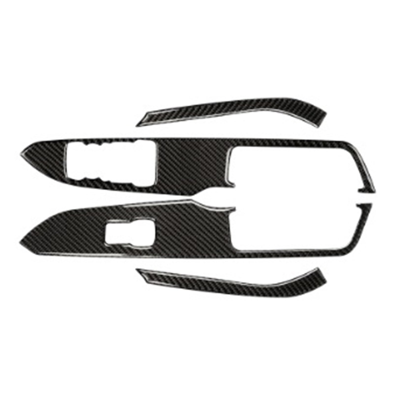 CGBWMB Auto-Innenzubehör Für Ford Für Mustang GT 2015-2021 Auto Windows Heben Schalter Bedienfeld Dekoration Abdeckung Trim Aufkleber Auto Innenverkleidung Streifen(Black(RHD)) von CGBWMB