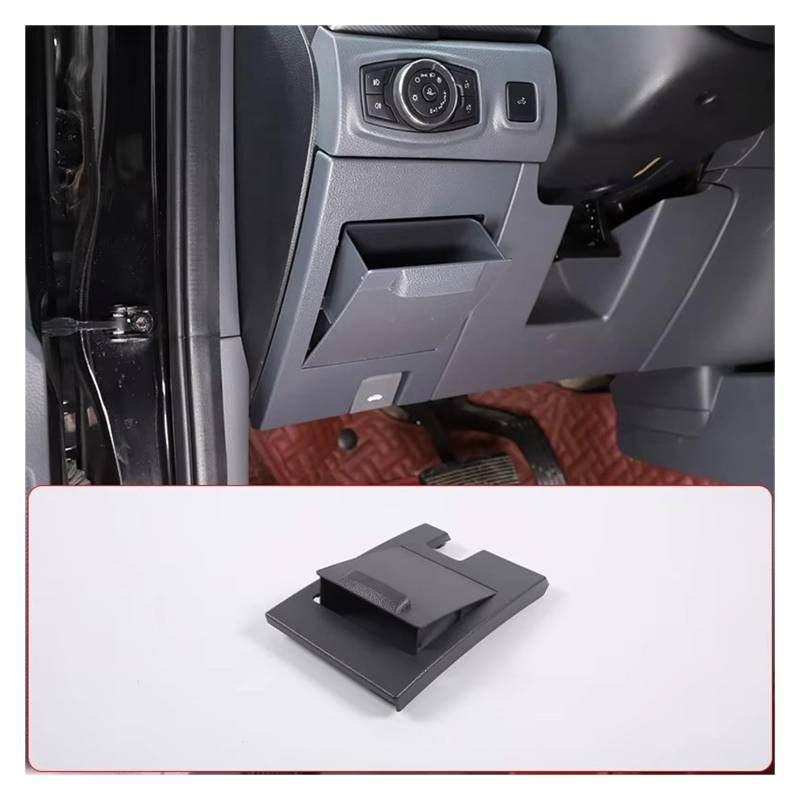 CGBWMB Auto-Innenzubehör Für Ford Für Ranger Für Wildtrak 2015-2021 Auto Dashboard Fahren Position Sicherung Lagerung Tray Halter Box Auto Innenverkleidung Streifen(Grey) von CGBWMB