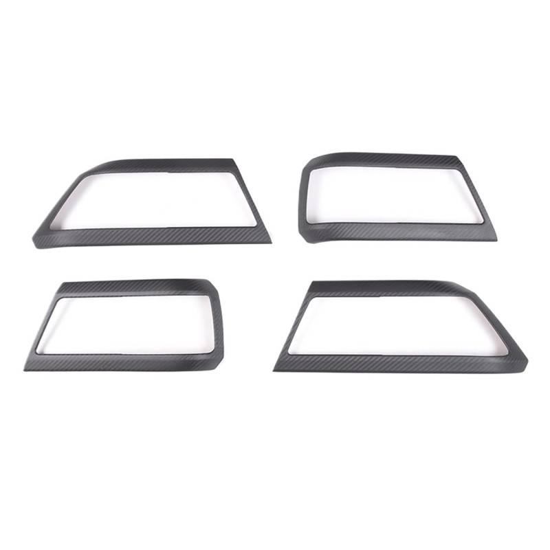 CGBWMB Auto-Innenzubehör Für Land Für Rover Für Defender 90 110 2020-2024 Auto-Innentürgriffrahmen Innentürschalenschutzaufkleber Auto Innenverkleidung Streifen(Matte Real Carbon) von CGBWMB