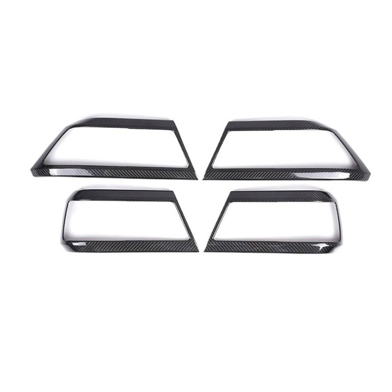 CGBWMB Auto-Innenzubehör Für Land Für Rover Für Defender 90 110 2020-2024 Auto-Innentürgriffrahmen Innentürschalenschutzaufkleber Auto Innenverkleidung Streifen(Real Carbon Fiber-A) von CGBWMB