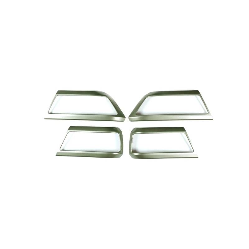CGBWMB Auto-Innenzubehör Für Land Für Rover Für Defender 90 110 2020-2024 Auto-Innentürgriffrahmen Innentürschalenschutzaufkleber Auto Innenverkleidung Streifen(for 110 Green) von CGBWMB