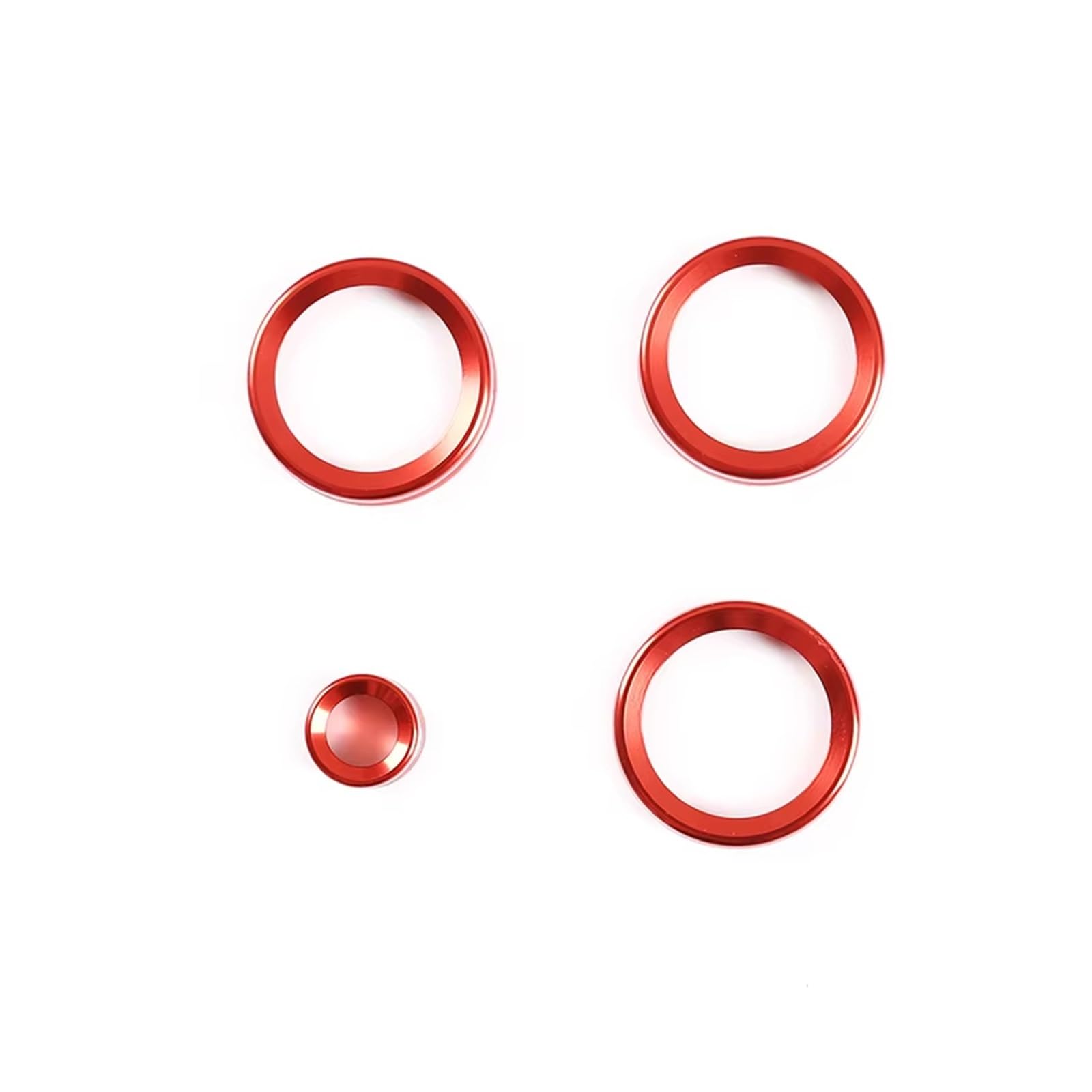 CGBWMB Auto-Innenzubehör Für Range Für Rover Für Evoque 2012-2018 Auto-Klimaanlagenknopf Audio-Lautstärkeregler-Knopf Ringabdeckung Auto Innenverkleidung Streifen(Red) von CGBWMB