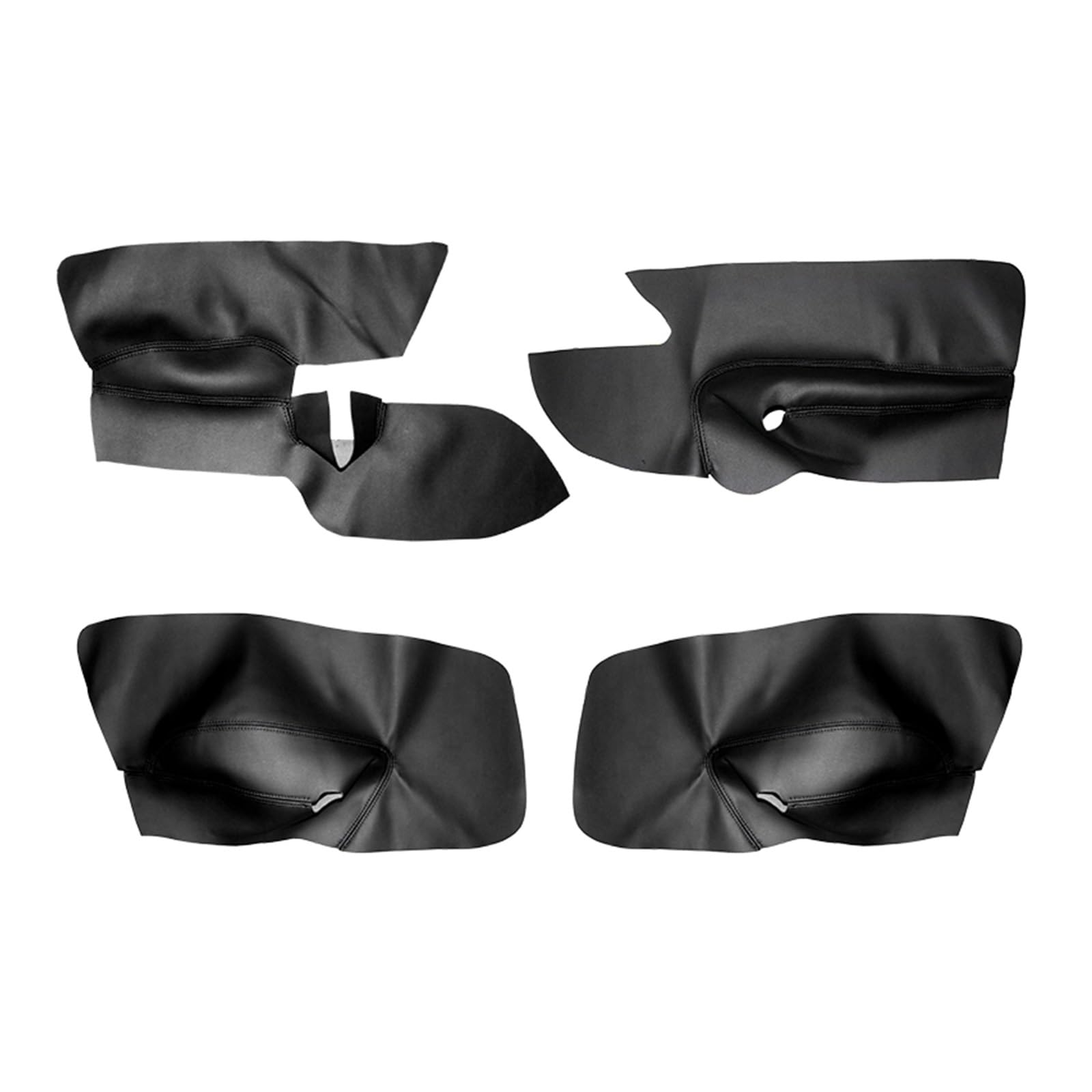 CGBWMB Auto-Innenzubehör Für VW Für Golf 5 Für Jetta 2005-2009 Autotür Armlehne Panel Abdeckung Aufkleber Trim Linkslenker Tür Panel Abdeckung Auto Innenverkleidung Streifen(4Piece Black) von CGBWMB