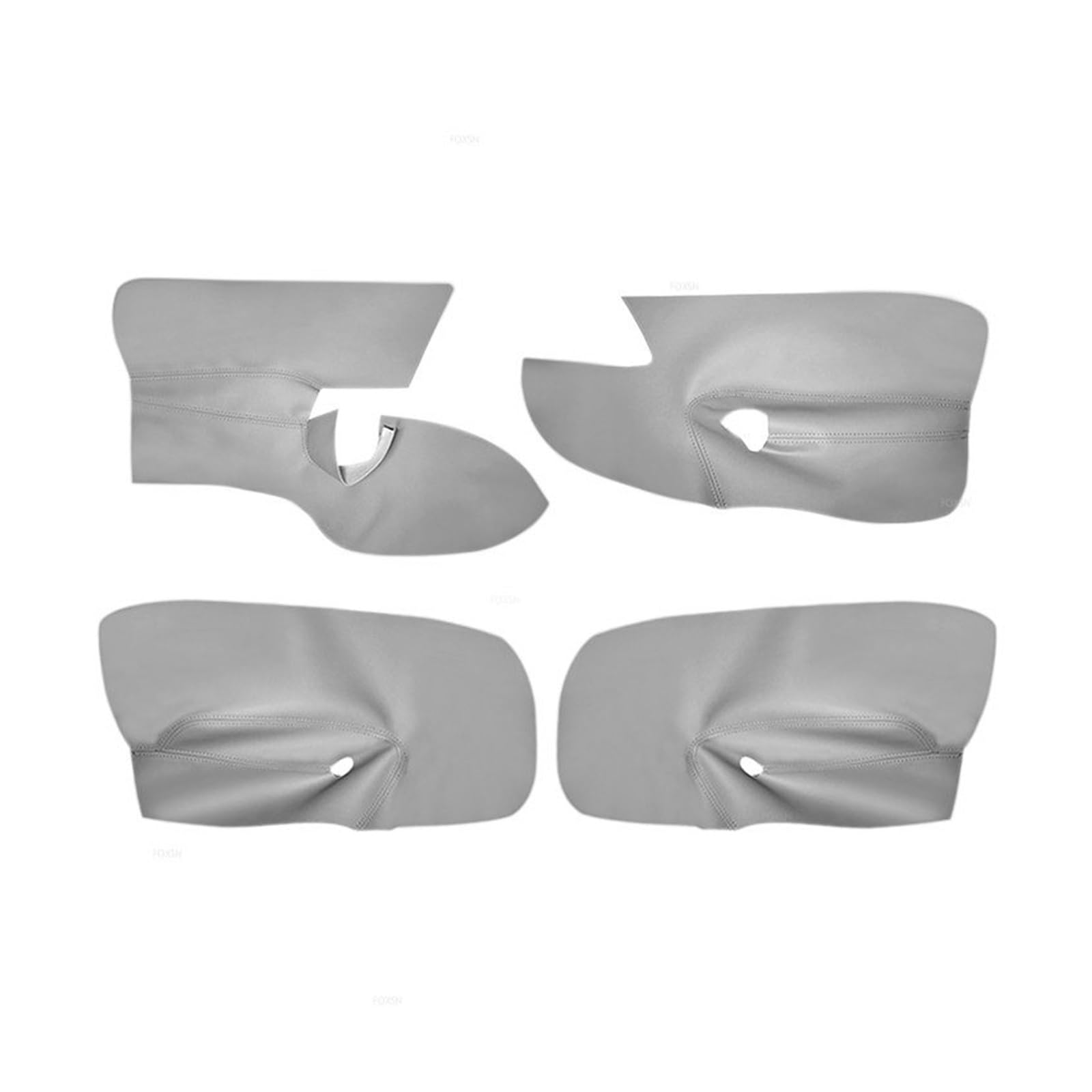 CGBWMB Auto-Innenzubehör Für VW Für Golf 5 Für Jetta 2005-2009 Autotür Armlehne Panel Abdeckung Aufkleber Trim Linkslenker Tür Panel Abdeckung Auto Innenverkleidung Streifen(4Piece Gray) von CGBWMB