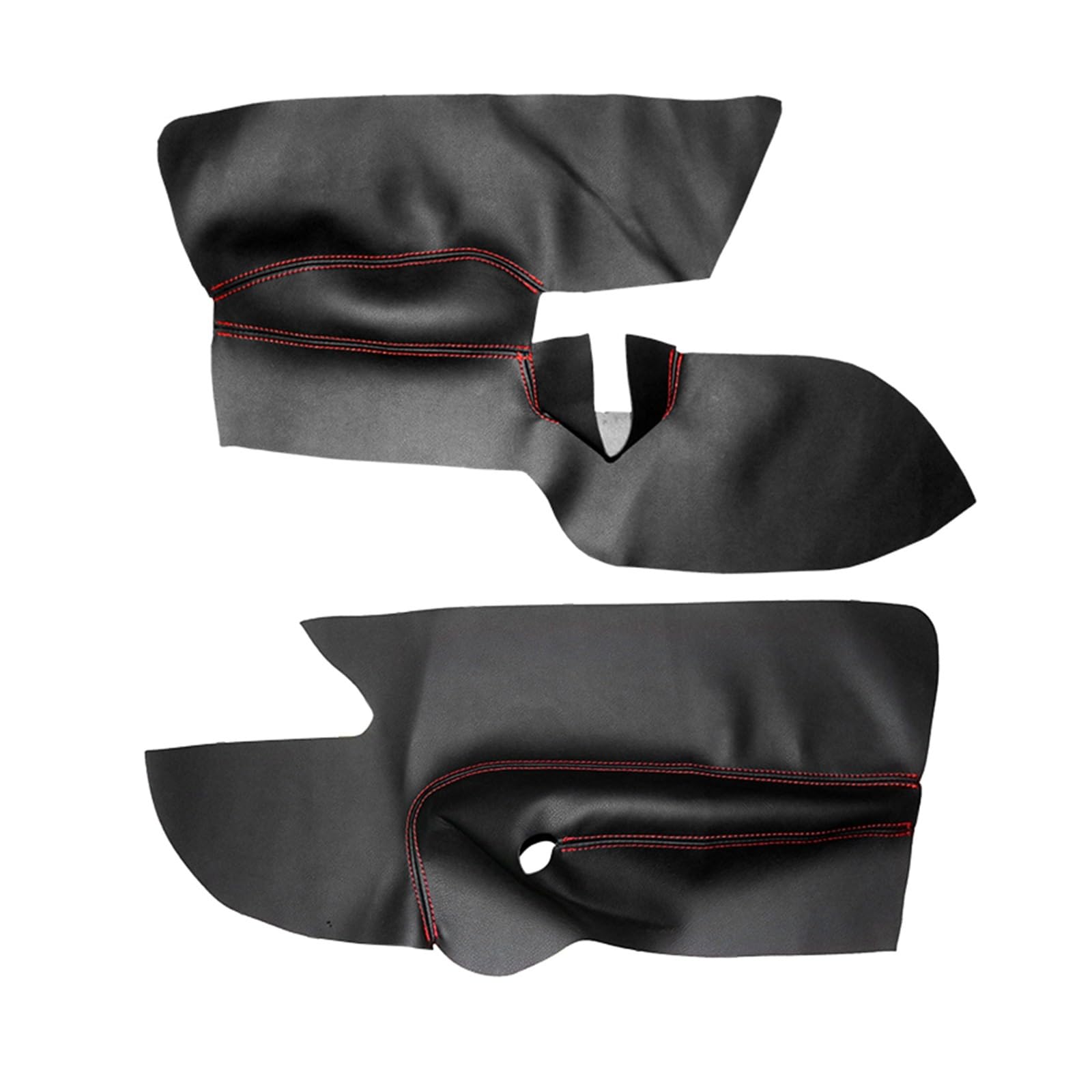 CGBWMB Auto-Innenzubehör Für VW Für Golf 5 Für Jetta 2005-2009 Autotür Armlehne Panel Abdeckung Aufkleber Trim Linkslenker Tür Panel Abdeckung Auto Innenverkleidung Streifen(Front Black-red) von CGBWMB