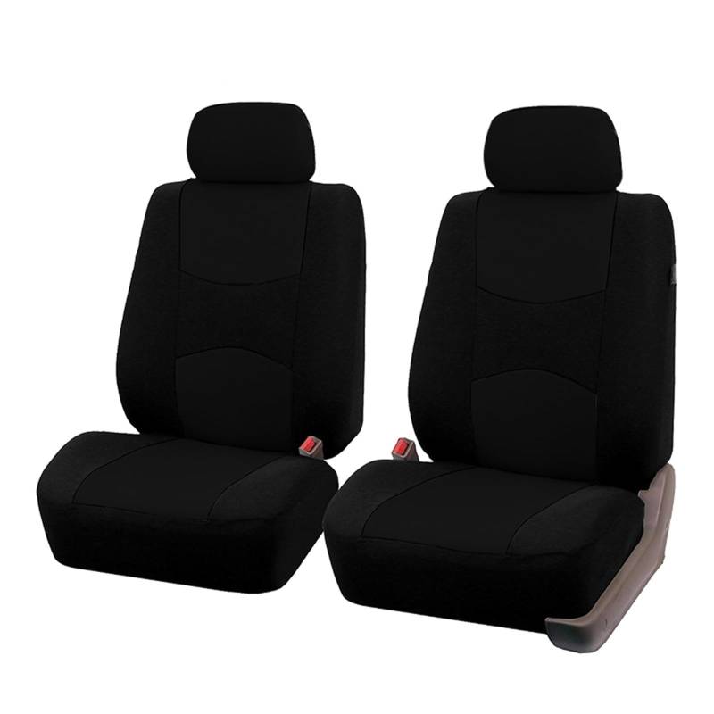 CGBWMB Auto-Sitzbezüge 2 Stück Autositzbezug Sitzschutzbezug Kompatibel Mit Airbags Fahrzeugsitzbezüge Universal Autozubehör Autositzbezüge(2pcs Black) von CGBWMB