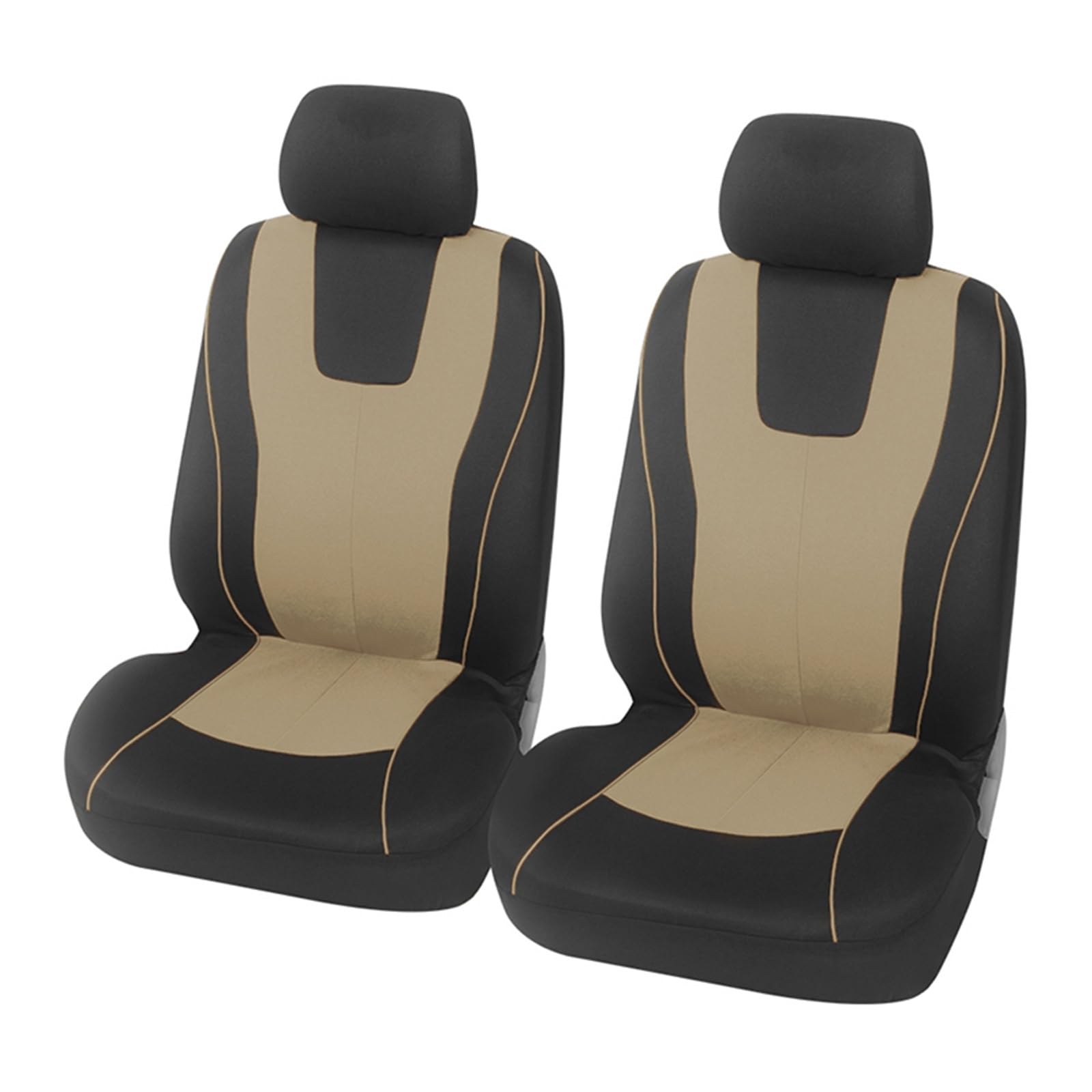 CGBWMB Auto-Sitzbezüge 2 Stück Sitz-Autositzbezüge Passend Für Die Meisten Autos Schutzhülle Universelles Autozubehör Autositzbezüge Autositzbezüge(2pcs beige) von CGBWMB