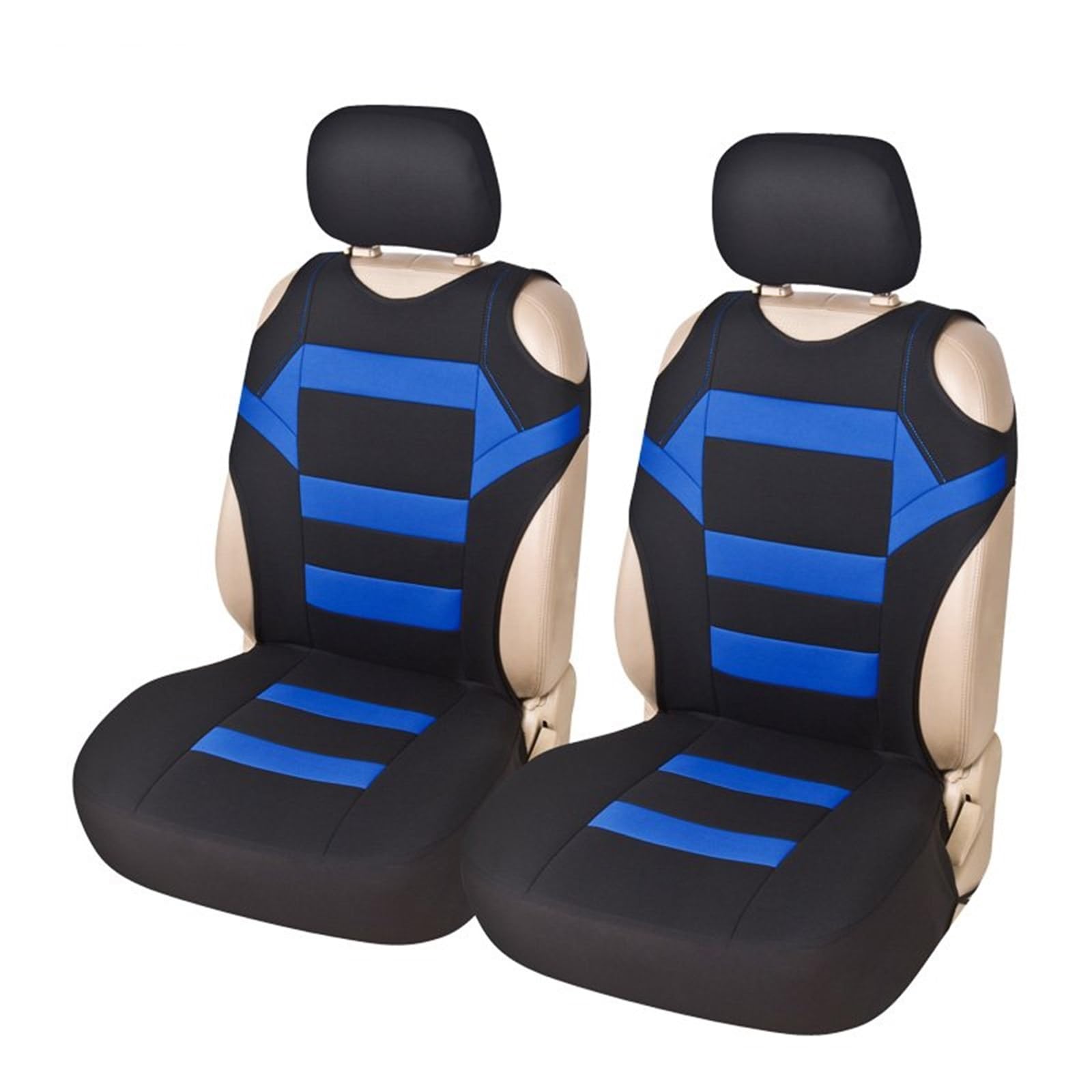 CGBWMB Auto-Sitzbezüge 2-teiliges Set Vorne Autositzbezug Universal Fit Car Care Coves Sitzschutz Für Autositze Polyestergewebe Autositzbezüge(Blue) von CGBWMB