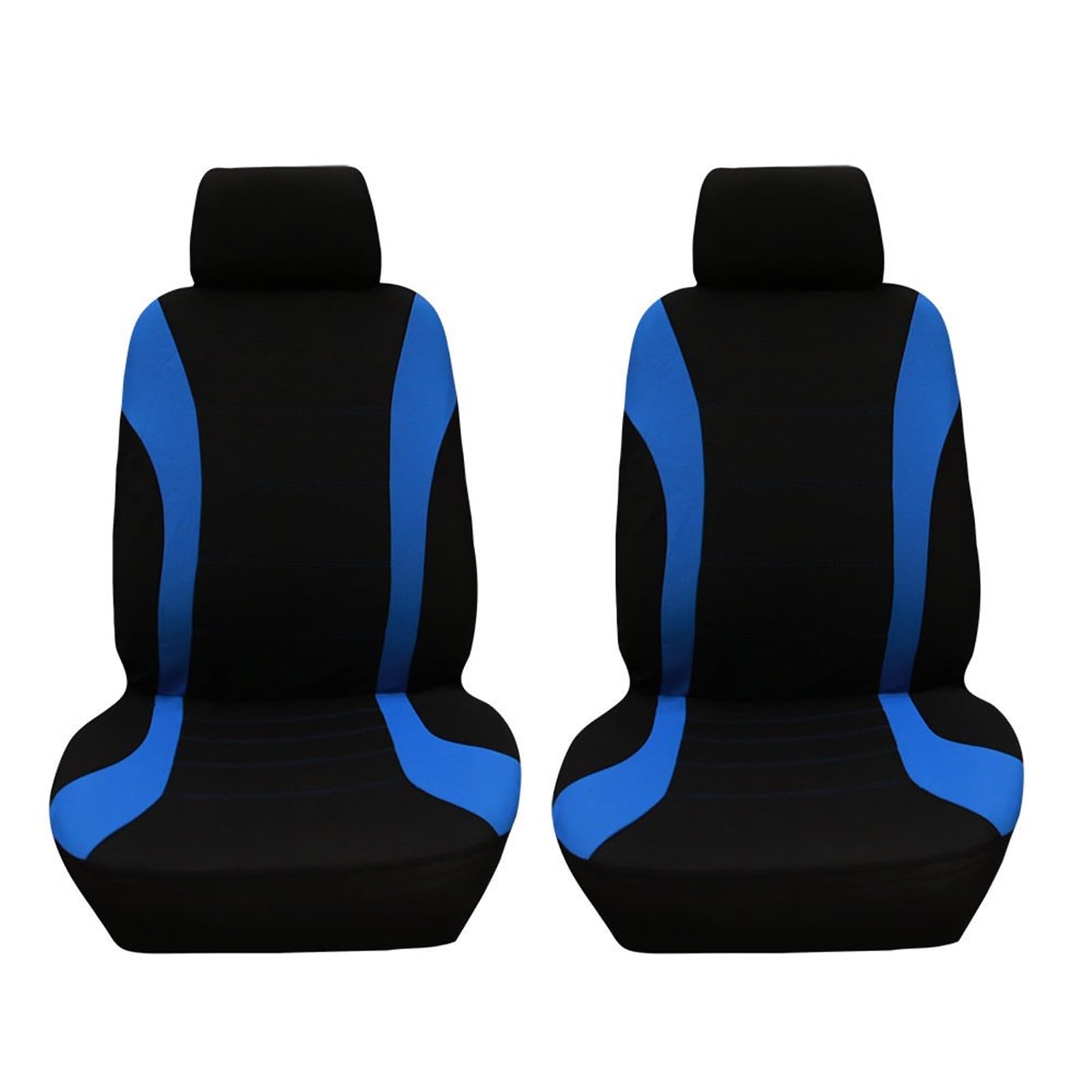 CGBWMB Auto-Sitzbezüge 4 Teile/Satz Auto Sitz Abdeckung Protector Sitz Bequem Staubdicht Kopfstütze Vordersitzbezüge Autositzbezüge(Blue Black) von CGBWMB